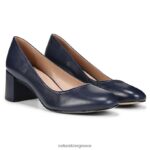 αντλίες | 27 επεξεργασία αντλία rebecca H4LTB418 Naturalizer γυναίκες γαλλικό μπλε ναυτικό δέρμα