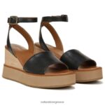 σανδάλια | brynn wedge σανδάλι H4LTB362 Naturalizer γυναίκες μαύρο δέρμα