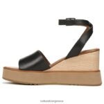 σανδάλια | brynn wedge σανδάλι H4LTB362 Naturalizer γυναίκες μαύρο δέρμα - Image 3