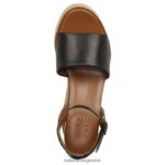 σανδάλια | brynn wedge σανδάλι H4LTB362 Naturalizer γυναίκες μαύρο δέρμα - Image 4