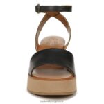 σανδάλια | brynn wedge σανδάλι H4LTB362 Naturalizer γυναίκες μαύρο δέρμα - Image 5