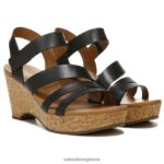 σανδάλια | πέδιλο cynthia wedge H4LTB367 Naturalizer γυναίκες μαύρο δέρμα