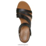 σανδάλια | πέδιλο cynthia wedge H4LTB367 Naturalizer γυναίκες μαύρο δέρμα - Image 4