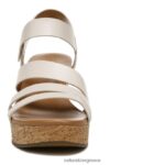 σανδάλια | πέδιλο cynthia wedge H4LTB368 Naturalizer γυναίκες δέρμα πορσελάνης - Image 5