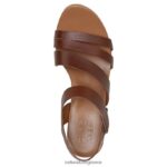 σανδάλια | πέδιλο cynthia wedge H4LTB369 Naturalizer γυναίκες δέρμα κανέλας - Image 4