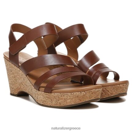 σανδάλια | πέδιλο cynthia wedge H4LTB369 Naturalizer γυναίκες δέρμα κανέλας