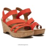 σανδάλια | πέδιλο cynthia wedge H4LTB370 Naturalizer γυναίκες δέρμα σορμπέ πεπονιού