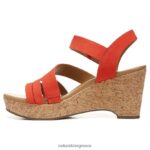 σανδάλια | πέδιλο cynthia wedge H4LTB370 Naturalizer γυναίκες δέρμα σορμπέ πεπονιού - Image 3