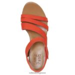 σανδάλια | πέδιλο cynthia wedge H4LTB370 Naturalizer γυναίκες δέρμα σορμπέ πεπονιού - Image 4