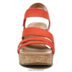 σανδάλια | πέδιλο cynthia wedge H4LTB370 Naturalizer γυναίκες δέρμα σορμπέ πεπονιού - Image 5