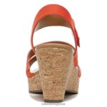 σανδάλια | πέδιλο cynthia wedge H4LTB370 Naturalizer γυναίκες δέρμα σορμπέ πεπονιού - Image 6