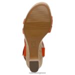 σανδάλια | πέδιλο cynthia wedge H4LTB370 Naturalizer γυναίκες δέρμα σορμπέ πεπονιού - Image 7