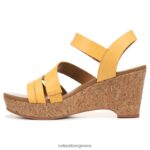 σανδάλια | πέδιλο cynthia wedge H4LTB371 Naturalizer γυναίκες κίτρινο δέρμα ασφόδελου - Image 3