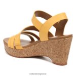 σανδάλια | πέδιλο cynthia wedge H4LTB371 Naturalizer γυναίκες κίτρινο δέρμα ασφόδελου - Image 8