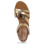 σανδάλια | πέδιλο cynthia wedge H4LTB372 Naturalizer γυναίκες ανοιχτό μπρονζέ δέρμα - Image 4