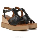 σανδάλια | σανδάλι barrett wedge H4LTB360 Naturalizer γυναίκες μαύρο δέρμα