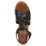 σανδάλια | σανδάλι barrett wedge H4LTB360 Naturalizer γυναίκες μαύρο δέρμα - Image 4