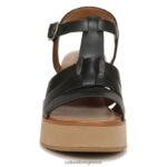 σανδάλια | σανδάλι barrett wedge H4LTB360 Naturalizer γυναίκες μαύρο δέρμα - Image 5