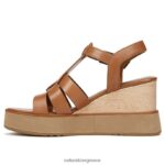 σανδάλια | σανδάλι barrett wedge H4LTB361 Naturalizer γυναίκες αγγλικό τσάι καφέ δέρμα - Image 3