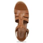 σανδάλια | σανδάλι barrett wedge H4LTB361 Naturalizer γυναίκες αγγλικό τσάι καφέ δέρμα - Image 4