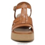 σανδάλια | σανδάλι barrett wedge H4LTB361 Naturalizer γυναίκες αγγλικό τσάι καφέ δέρμα - Image 5