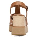 σανδάλια | σανδάλι barrett wedge H4LTB361 Naturalizer γυναίκες αγγλικό τσάι καφέ δέρμα - Image 6