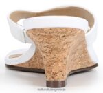 σανδάλια | σανδάλι lenna wedge H4LTB608 Naturalizer γυναίκες λευκό φίδι ανθρωπογενές - Image 6