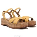 σανδάλια | σανδάλι rikki H4LTB615 Naturalizer γυναίκες κίτρινο δέρμα ασφόδελου