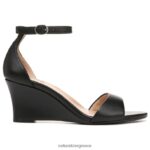 σανδάλια | σανδάλι vera wedge H4LTB121 Naturalizer γυναίκες μαύρο δέρμα - Image 2