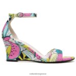 σανδάλια | σανδάλι vera wedge H4LTB127 Naturalizer γυναίκες ροζ ύφασμα - Image 2