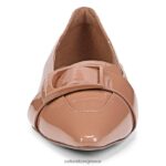 loafers | 27 επεξεργασία miller flat H4LTB386 Naturalizer γυναίκες λουστρίνι σε καφέ φουντουκιού - Image 5